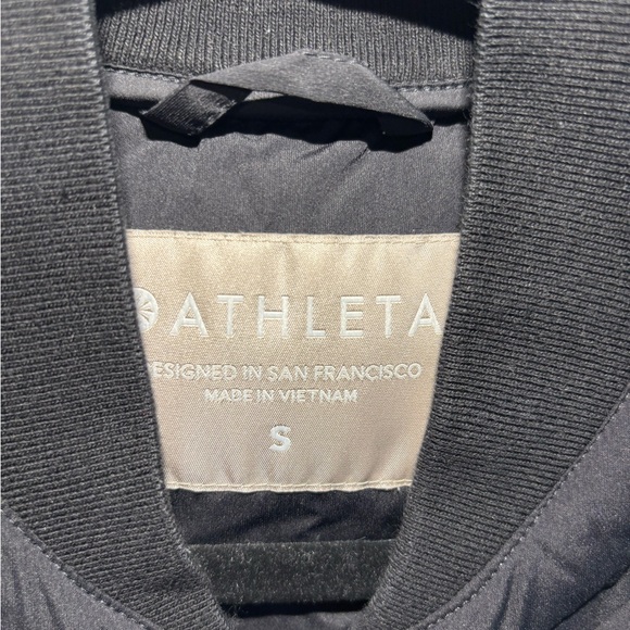 ATHLETA Small Black Women’s Puffer Vest w/Goose Down for Runners Joggers - Picture 6 of 8